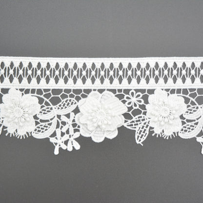 3D Floral Border Lace Trim