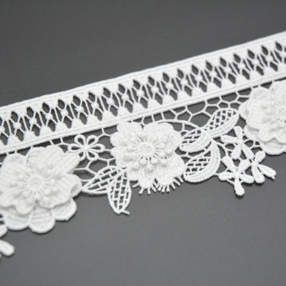 3D Floral Border Lace Trim