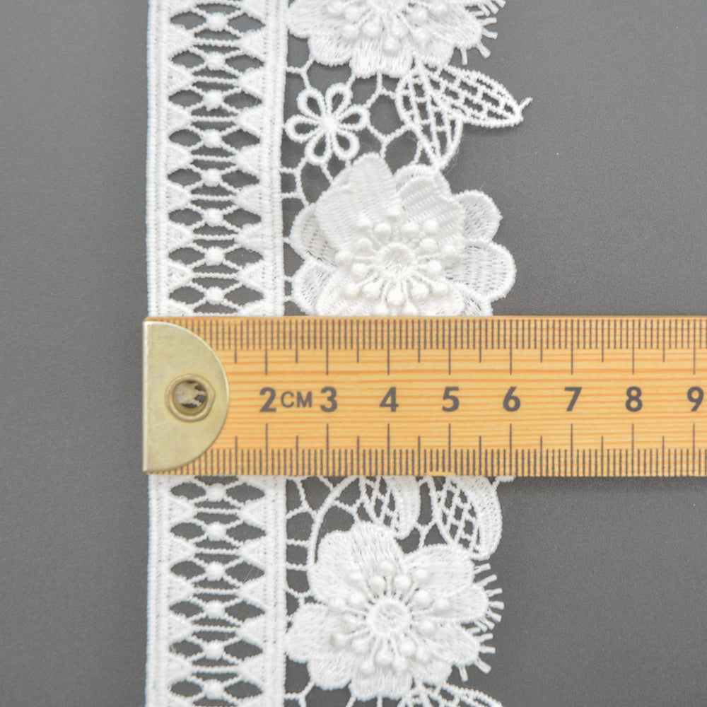 3D Floral Border Lace Trim
