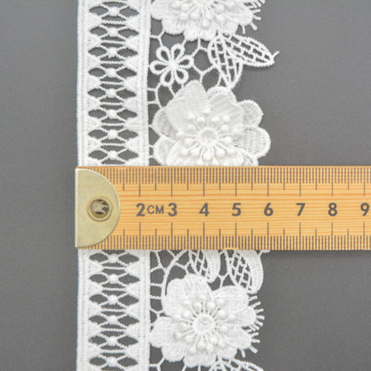 3D Floral Border Lace Trim
