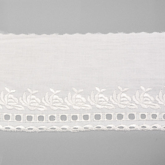 Rose Cotton Broderie Trim