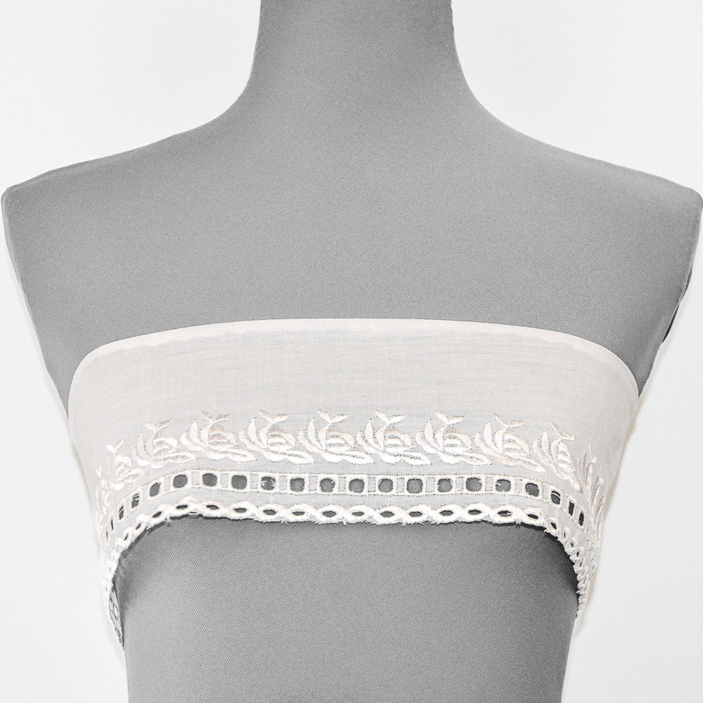 Rose Cotton Broderie Trim