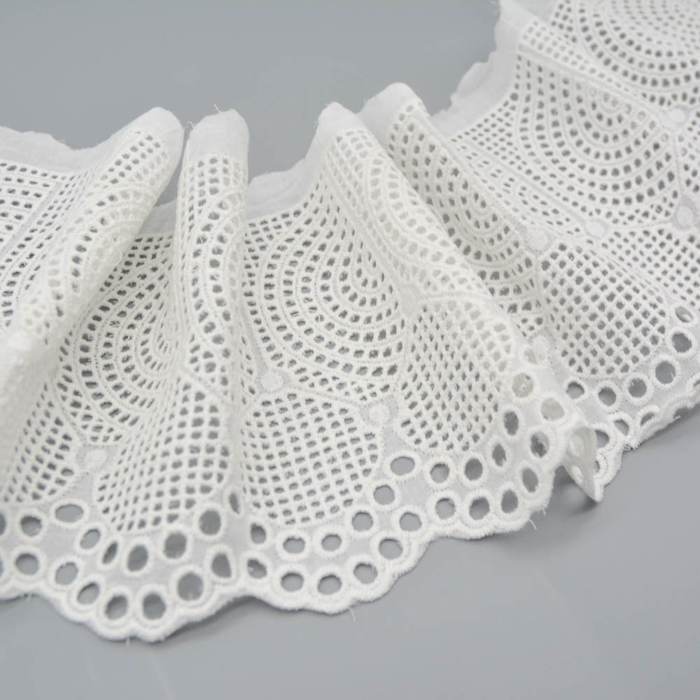 Half Circle Cutwork Cotton Trim