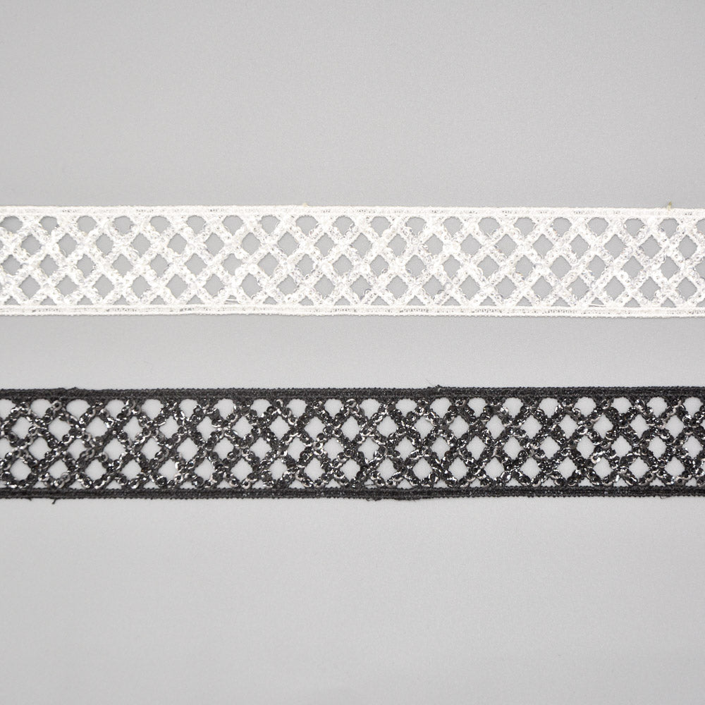 Shine Grid Lace Sequin Trim