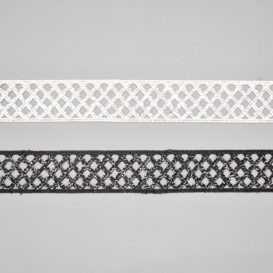 Shine Grid Lace Sequin Trim