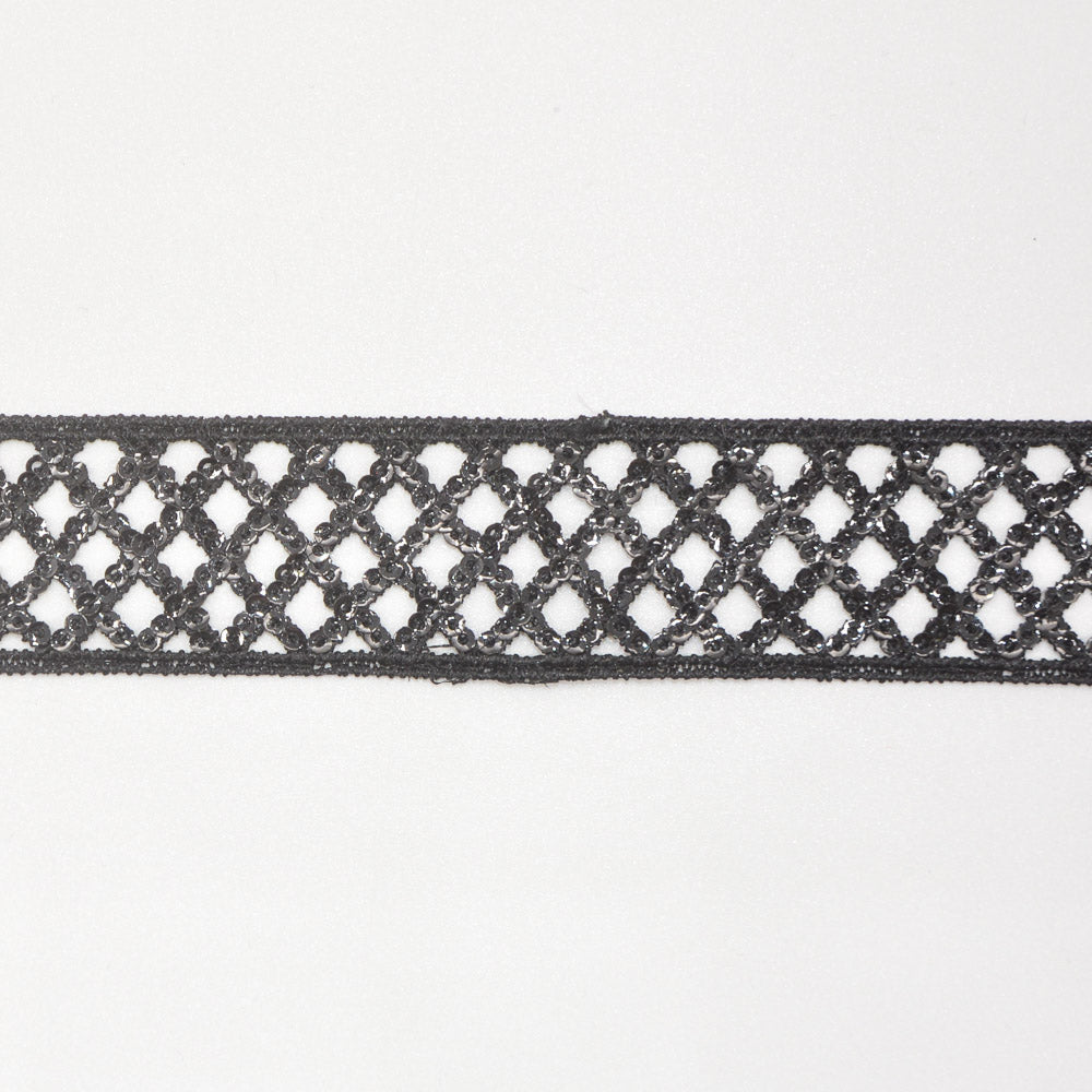 Shine Grid Lace Sequin Trim