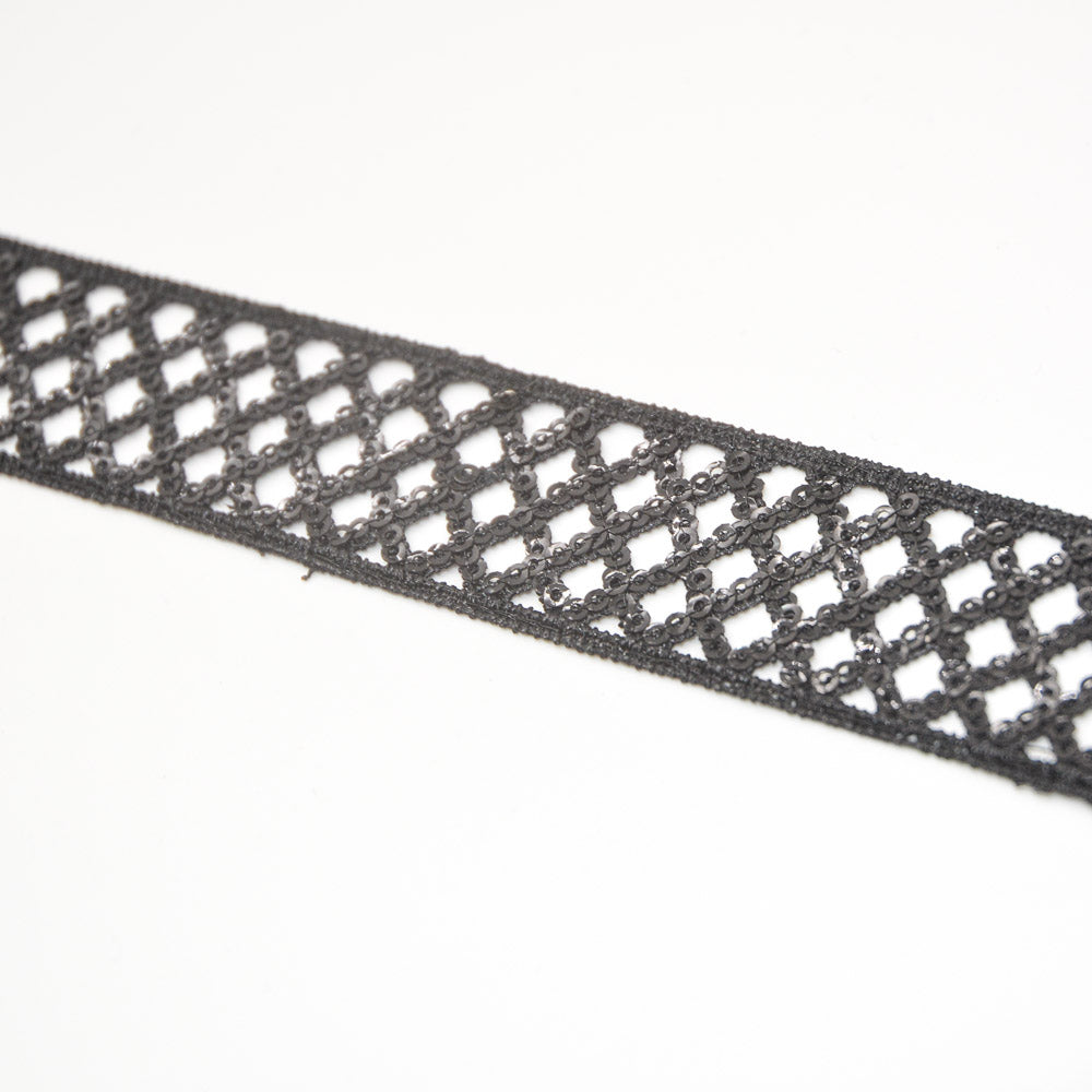 Shine Grid Lace Sequin Trim