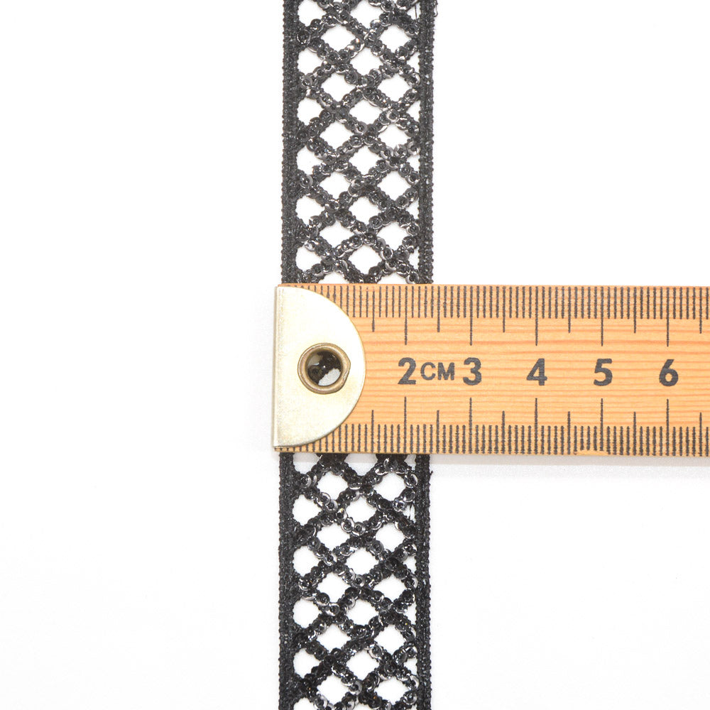 Shine Grid Lace Sequin Trim