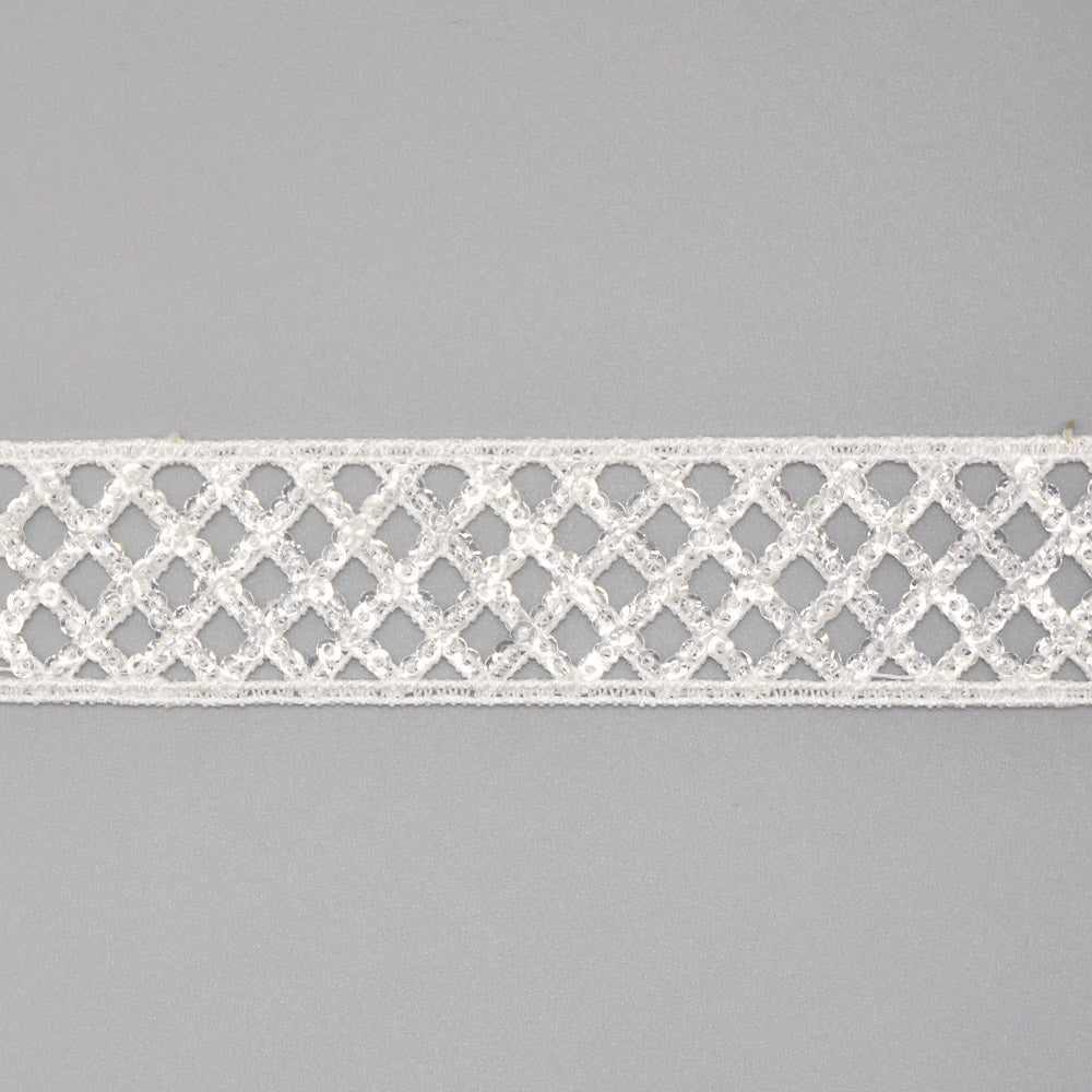 Shine Grid Lace Sequin Trim