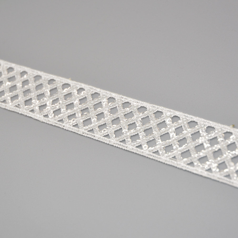 Shine Grid Lace Sequin Trim