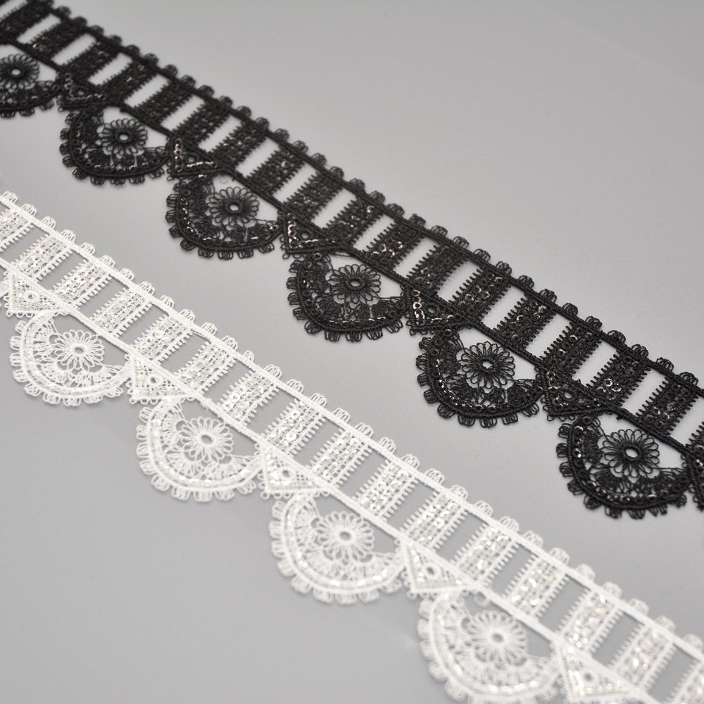 Shine Scallop Lace Sequin Trim