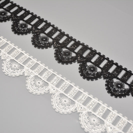 Shine Scallop Lace Sequin Trim
