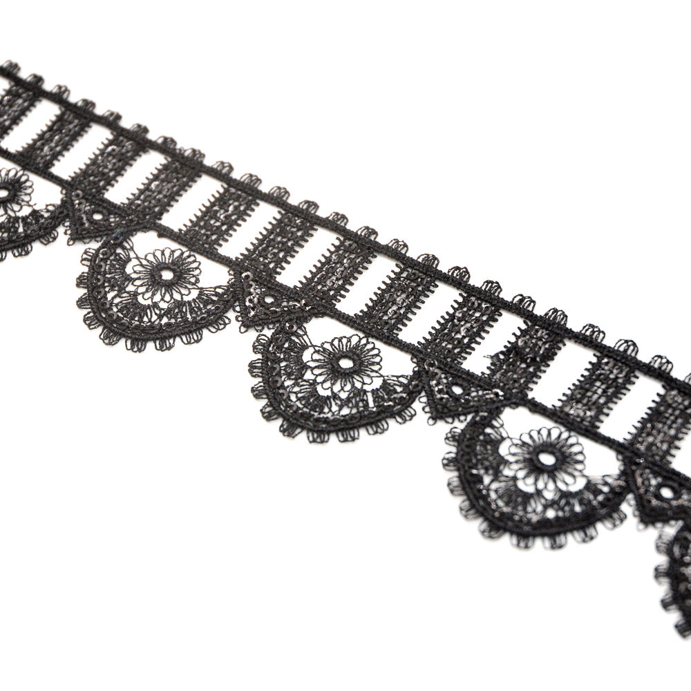 Shine Scallop Lace Sequin Trim