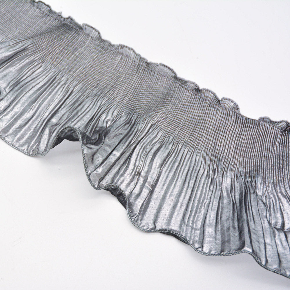Frillneck Foil Pleated Chiffon Trim