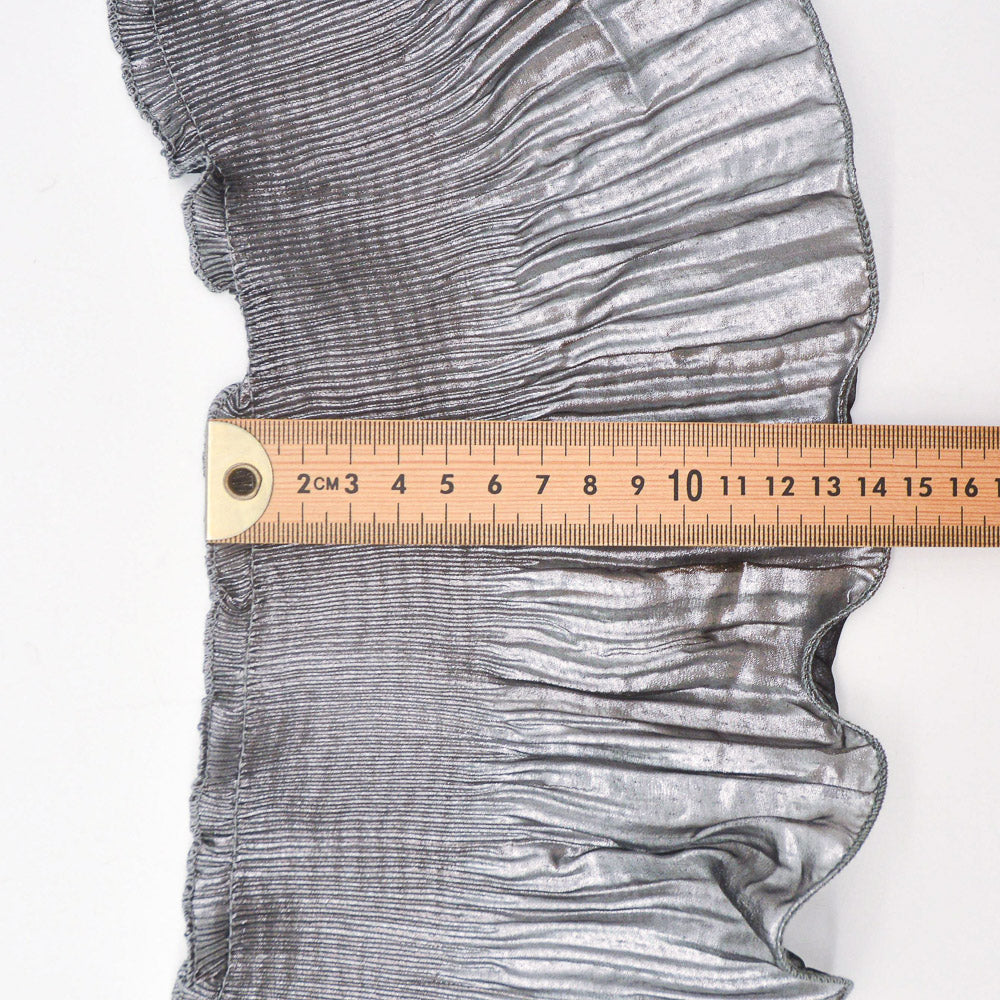 Frillneck Foil Pleated Chiffon Trim