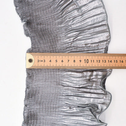 Frillneck Foil Pleated Chiffon Trim