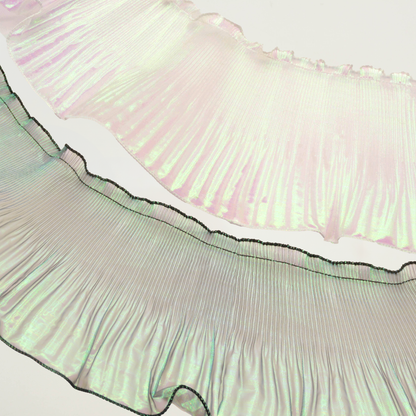 Frilly Lurex Pleated Chiffon Trim