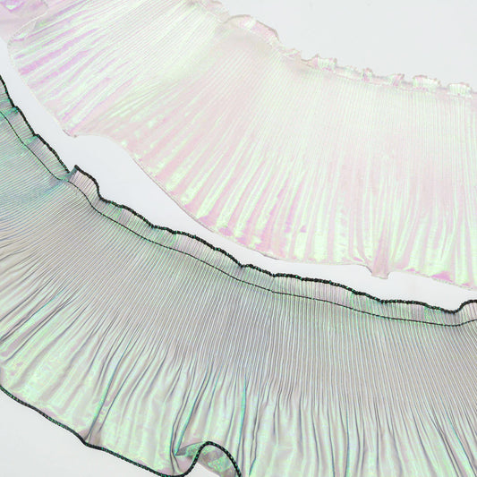 Frilly Lurex Pleated Chiffon Trim