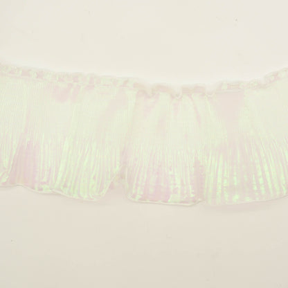 Frilly Lurex Pleated Chiffon Trim