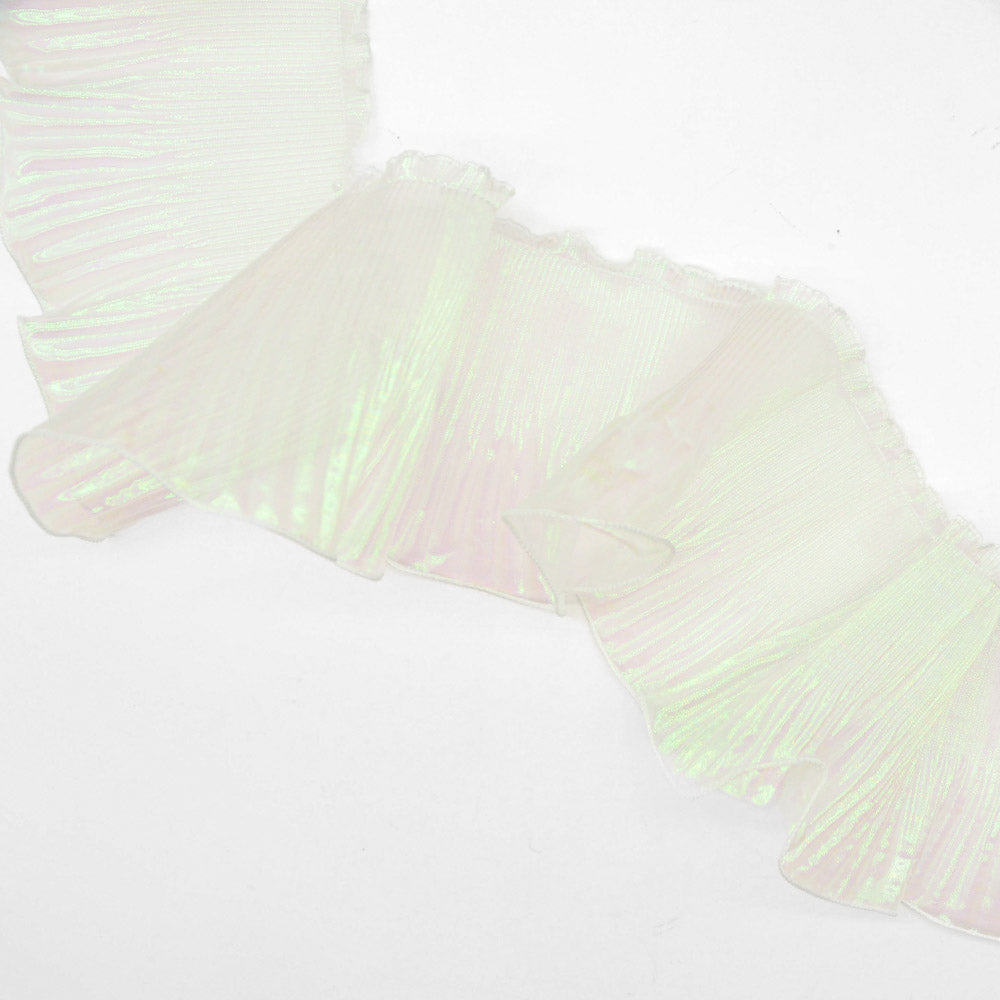 Frilly Lurex Pleated Chiffon Trim