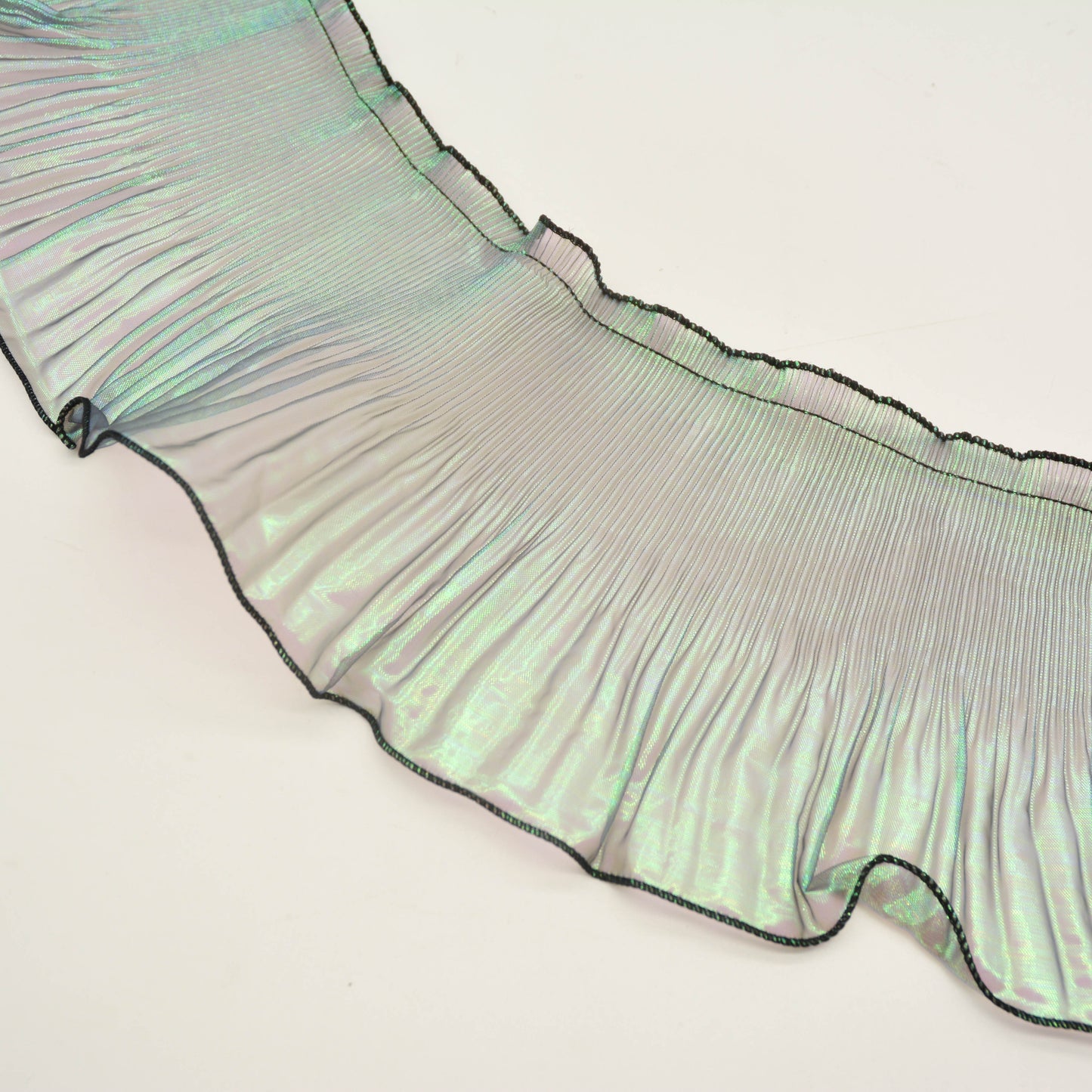 Frilly Lurex Pleated Chiffon Trim