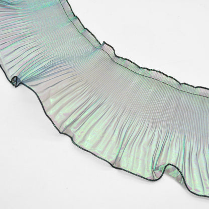 Frilly Lurex Pleated Chiffon Trim