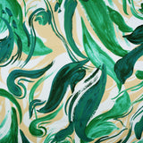 Jade Leafy Printed Cotton Woven