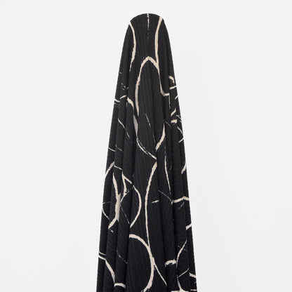 Softly Curious Print Textured Knit