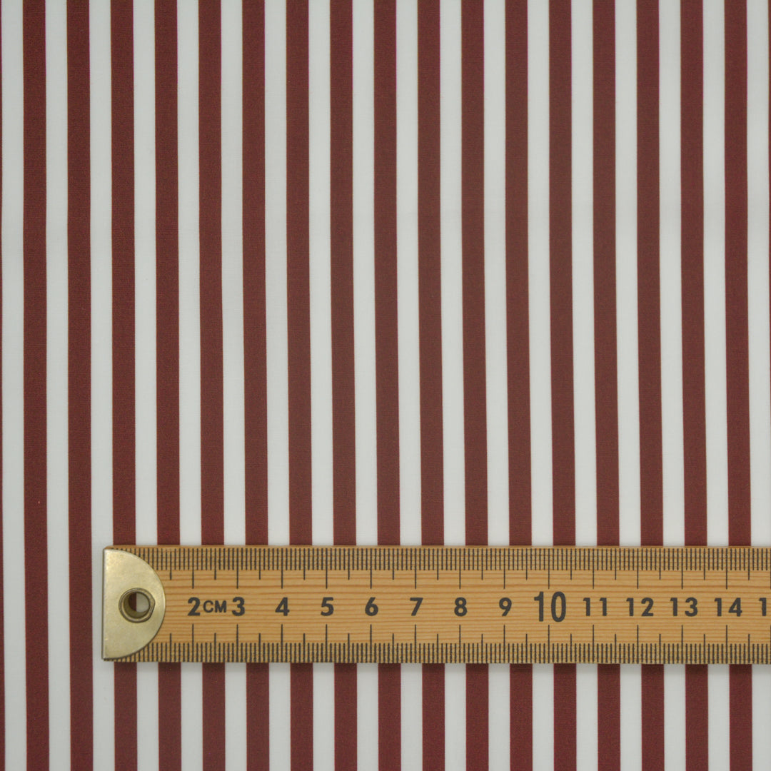 Coffee Striped Cotton Woven