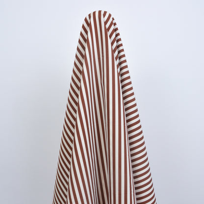 Coffee Striped Cotton Woven