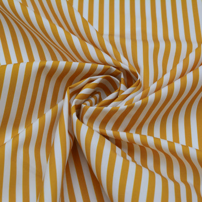 Coffee Striped Cotton Woven