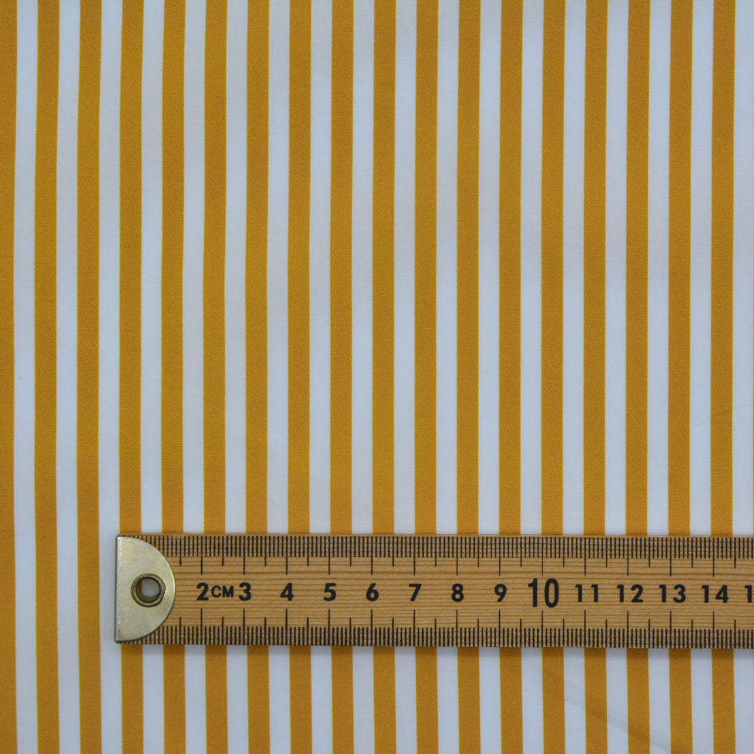 Coffee Striped Cotton Woven