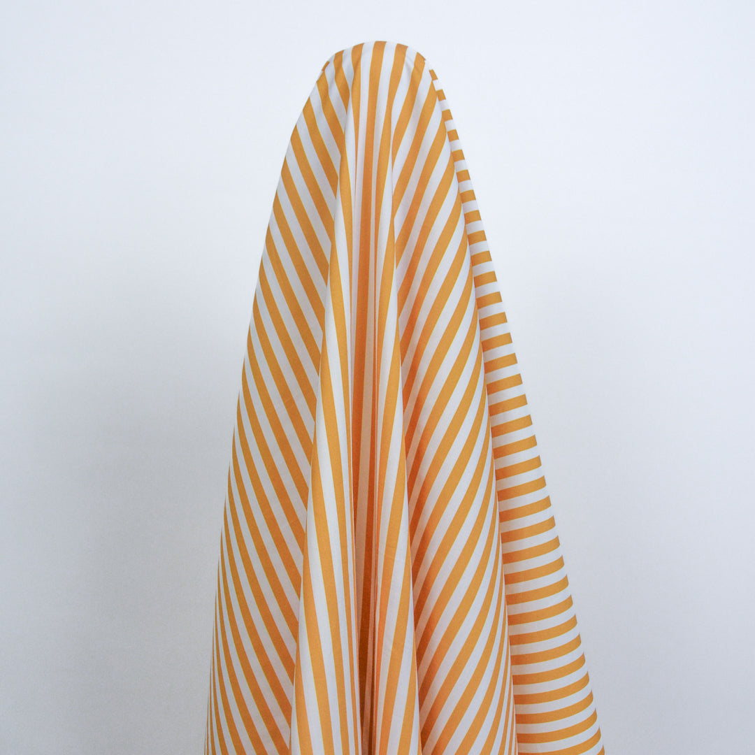 Coffee Striped Cotton Woven