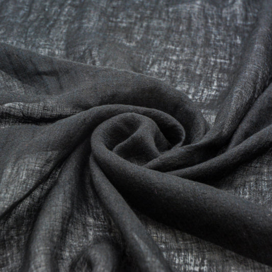 Nightvale Black Linen Mesh Woven