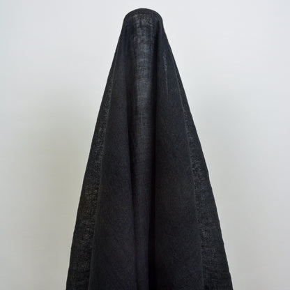 Nightvale Black Linen Mesh Woven