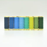 Gütermann 100m Sew All Thread - Blue, Green & Navy