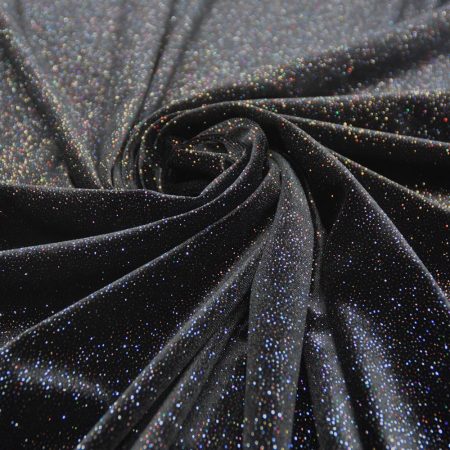 Black/Gold Sparkle Neoprene Scuba Fabric fabric by the yard – Trap